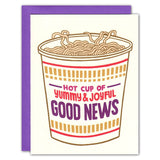 Duplicate Image of Hot Cup of Good News Noodle Card