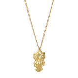little golden owl charm necklace